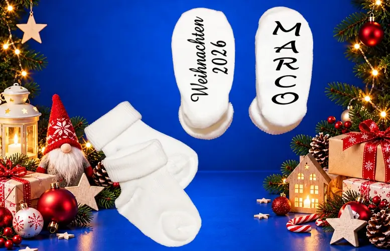 Babysocken zum Weihnachtsfest - Weihnachten