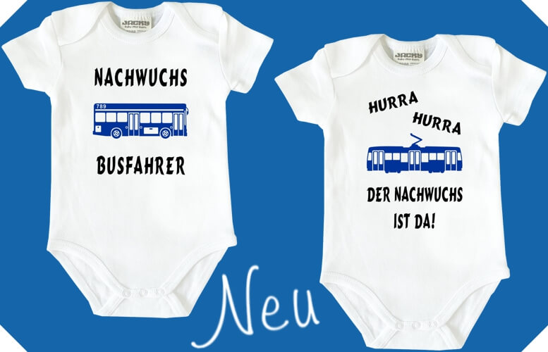 Baby Body Nachwuchs Busfahrer und Straßenbahnfahrer