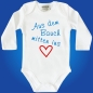 Preview: Baby-Body mit Spruch - Aus dem Bauch mitten ins Herz