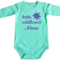 Preview: Bio Baby-Body - Little Wildflower MIT oder OHNE Wunschname