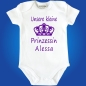 Preview: Baby-Body Unser Prinz - Unsere Prinzessin mit Wunschname