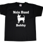 Preview: Kinder T-Shirt Hund - mit Wunschname