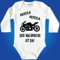 Preview: Babybody mit Motorrad Biker