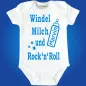Preview: Baby-Body mit Aufdruck Rock 'n' Roll