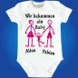 Preview: Baby-Body mit Druck Familienzuwachs