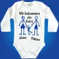Preview: Baby-Body mit Druck Familie Personalisiert
