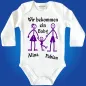 Preview: Baby-Body mit Druck Strichmaennchen