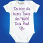 Preview: Baby-Body mit Aufdruck Beste Tante der Welt