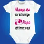 Preview: Witziger Baby-Body zur Geburt