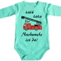 Preview: Baby‑Body mit Feuerwehrauto für Feuerwehrmann oder Feuerwehrfrau Nachwuchs