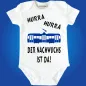 Preview: Baby-Body mit Strassenbahn Straßenbahn