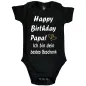 Preview: Baby-Body mit Druck Happy Birthday