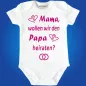 Preview: Baby-Body mit Aufdruck Heiraten