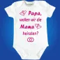 Preview: Baby-Body mit Druck Heiraten
