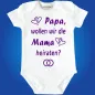 Preview: Baby-Body mit Aufdruck Hochzeitsantrag