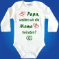 Preview: Baby-Body mit Aufdruck Hochzeitsantrag
