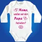 Preview: Baby-Body mit Aufdruck Heiraten