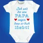 Preview: Baby‑Body mit liebevollem Textdruck als Geschenk zur Geburt