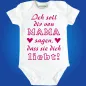 Preview: Baby bodysuit with the slogan I love you