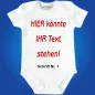 Preview: Baby-Body mit komplett freier Textwahl