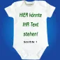 Preview: Baby-Body mit komplett freiem Wunschtext