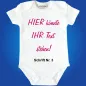 Preview: Baby-Body mit freier Textwahl - Personalisiert