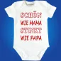 Preview: Bedruckter Baby‑Body mit lustigem Mama‑Papa‑Motiv