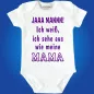 Preview: Bedruckter Babybody mit witzigem Mama‑Design