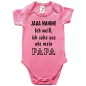 Preview: Baby‑Body mit Spruch „JAAA MANNN, ich sehe aus wie mein Papa“