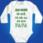 Preview: Bedruckter Babybody mit witzigem Papa‑Design