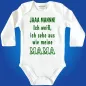 Preview: Bedruckter Babybody mit witzigem Mama‑Design
