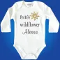 Preview: Baby Body mit Aufdruck Wildflower