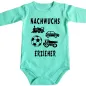 Preview: Baby-Body für Erzieher mit Spielzeuggrafiken und Spruch