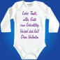 Preview: Personalisierter Babybody mit Name und Geburtstagsspruch