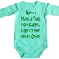 Preview: Baby‑Body mit Spruch „Wenn Mama & Papa nein sagen, frage ich eben Oma“