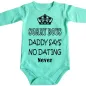 Preview: Lustiger Baby-Body mit Spruch NO Dating