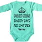 Preview: Lustiger Baby-Body mit Spruch NO Dating