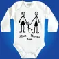 Preview: Baby-Body mit Strichmaennchen Familie