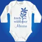 Preview: Bedruckter Baby‑Body für Mädchen mit Wildblume