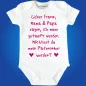 Preview: Baby‑Body als Geschenk zur Taufe mit Wunschname