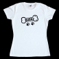 Preview: Fun Damen T-Shirt - Hundeknochen mit Wunschname