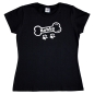 Preview: Fun Damen T-Shirt - Hundeknochen mit Wunschname
