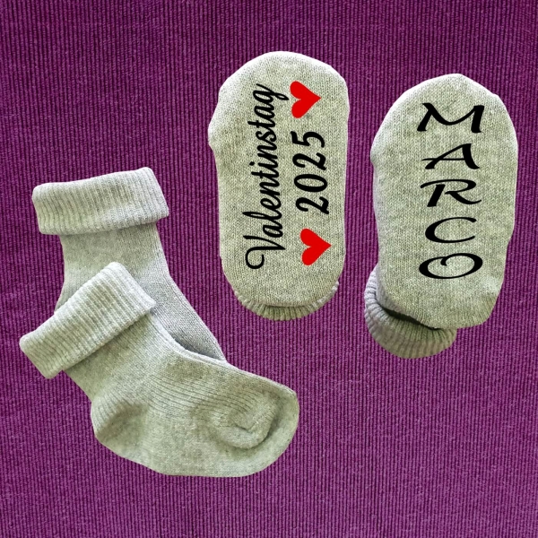 Babysocken Valentinstag