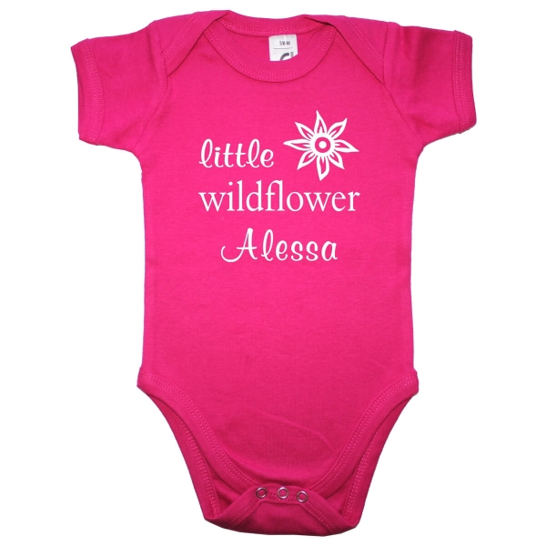 Baby-Body - Little Wildflower MIT oder OHNE Wunschname