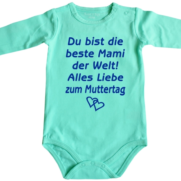 Bio Baby-Body Langarm - Muttertag oder Vatertag