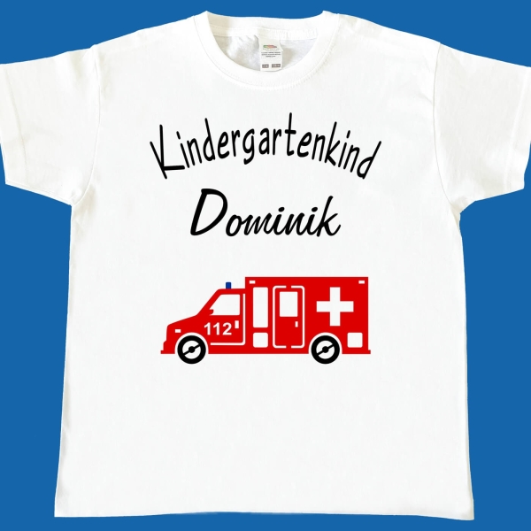 Kinder T-Shirt mit Ambulanz