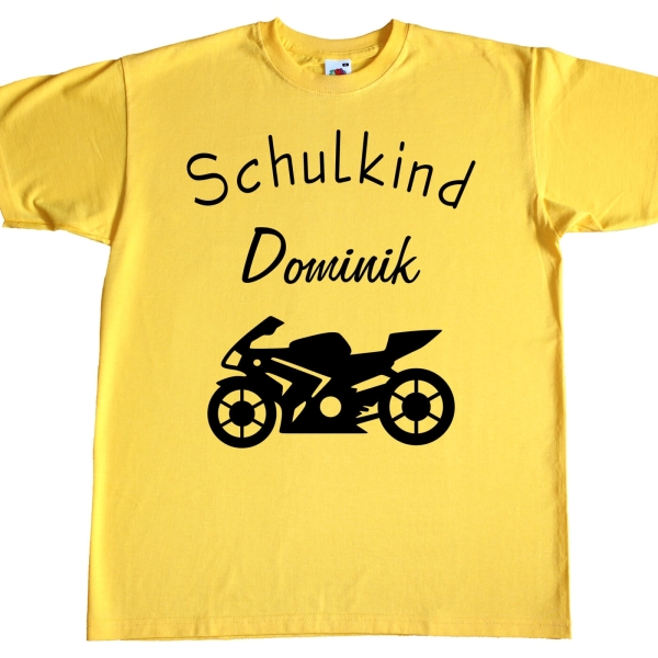 Kinder T-Shirt Schulkind Motorrad