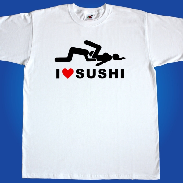 Fun Herren T-Shirt - I Love Sushi