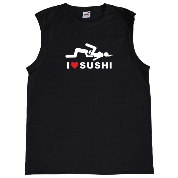 Fun Herren Tank-Top - I Love Sushi