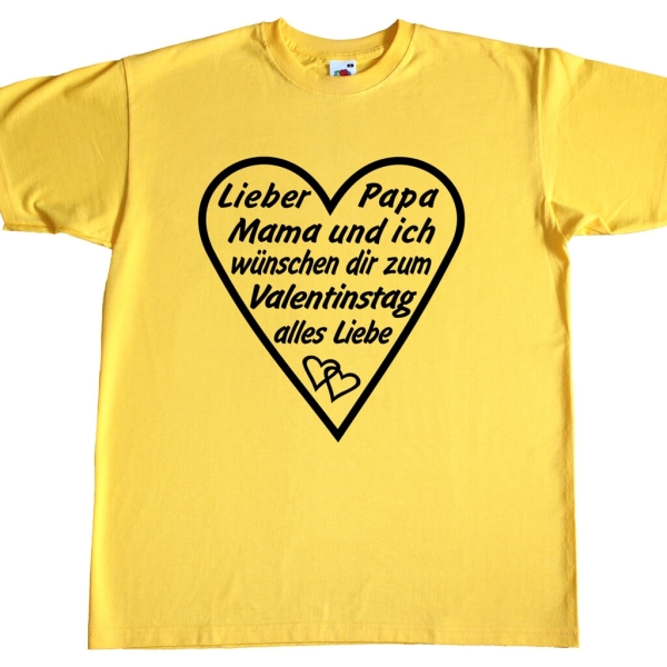 Kinder T-Shirt zum Valentinstag für Pama oder Papa